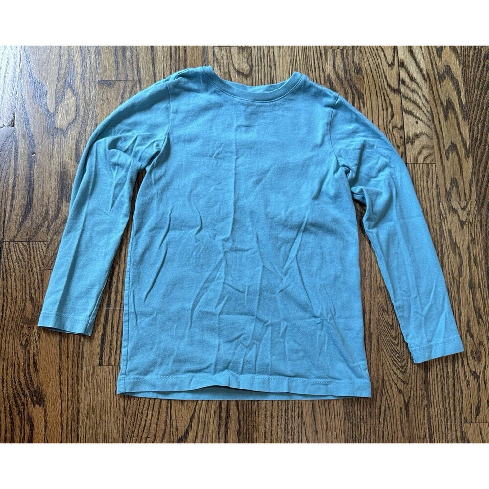 Primary Kids Unisex 100% Cotton Pool Blue Long Sleeve Slim Fit Shirt Size‎ 6-7
